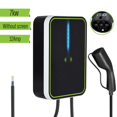 Wifi / RFID / APP  optional 5m Cable Wallbox Ev Charger SAE J1772 / IEC62196  Ev Charger Station
