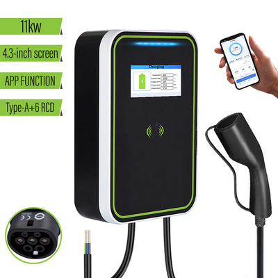 Pulsar del cargador de Wallbox del coche eléctrico más cuerpo de la PC con el ODM del OEM de la protección de la salida de la tierra del wallbox 7kw del cargador del ev del App