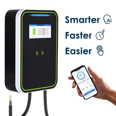 Línea del arma del cargador de Wallbox del coche eléctrico de EV-HW con la pantalla 7KW